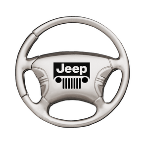 Jeep Grill Steering Wheel Key Fob in Silver