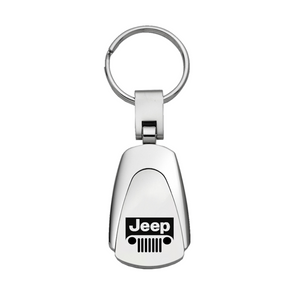 Jeep Grill Teardrop Key Fob in Silver