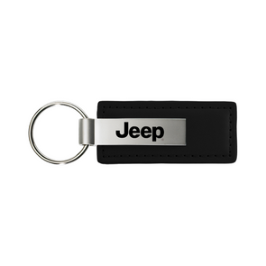 Jeep Leather Key Fob in Black