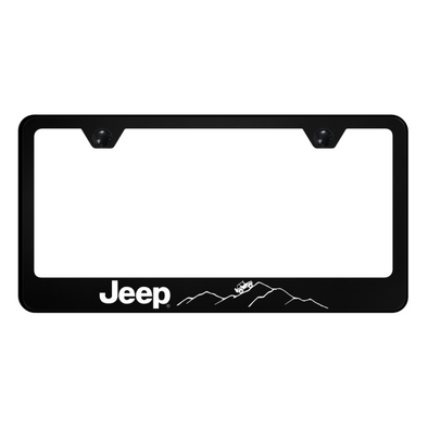 Jeep Mountain PC Frame - UV Print on Black