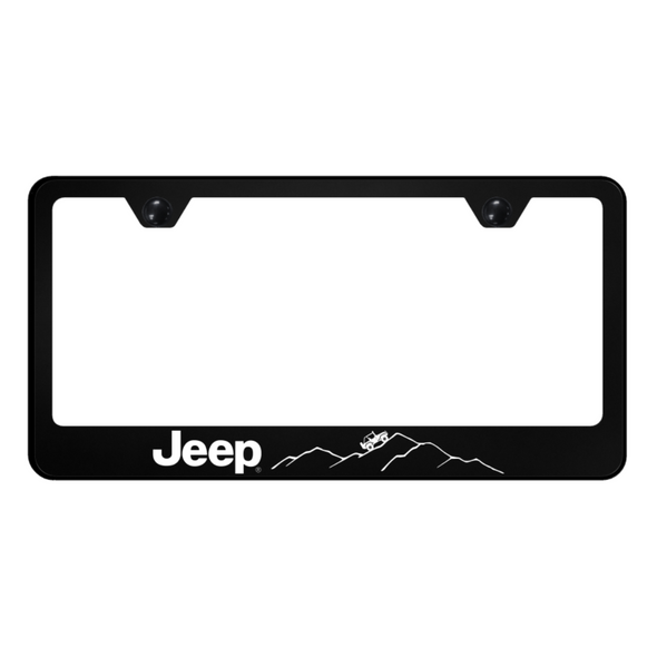 Jeep Mountain PC Frame - UV Print on Black