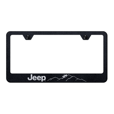 jeep-mountain-stainless-steel-frame-etched-rugged-black-44999-classic-auto-store-online