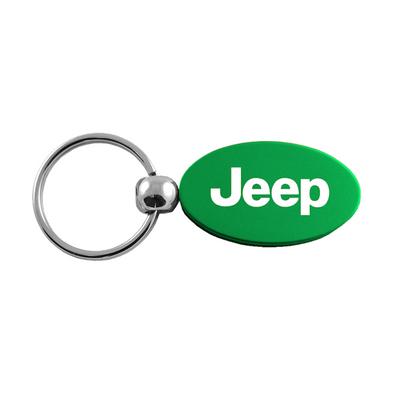 Jeep Oval Key Fob in Green