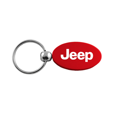 Jeep Oval Key Fob in Red