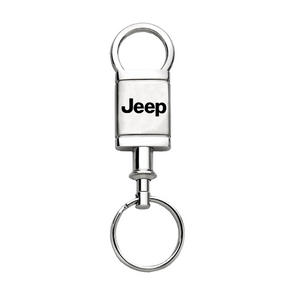 Jeep Satin-Chrome Valet Key Fob in Silver