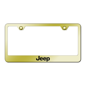 Jeep Stainless Steel Frame - Laser Etched Gold
