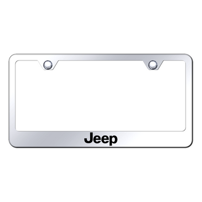 Jeep Stainless Steel Frame - Laser Etched Mirrored