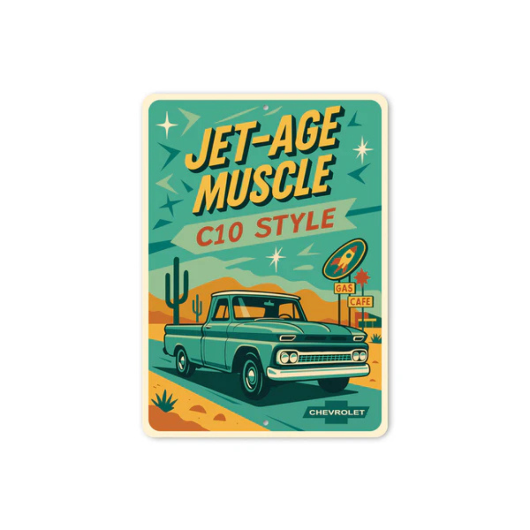 Jet-Age Muscle C10 Style Chevrolet Sign