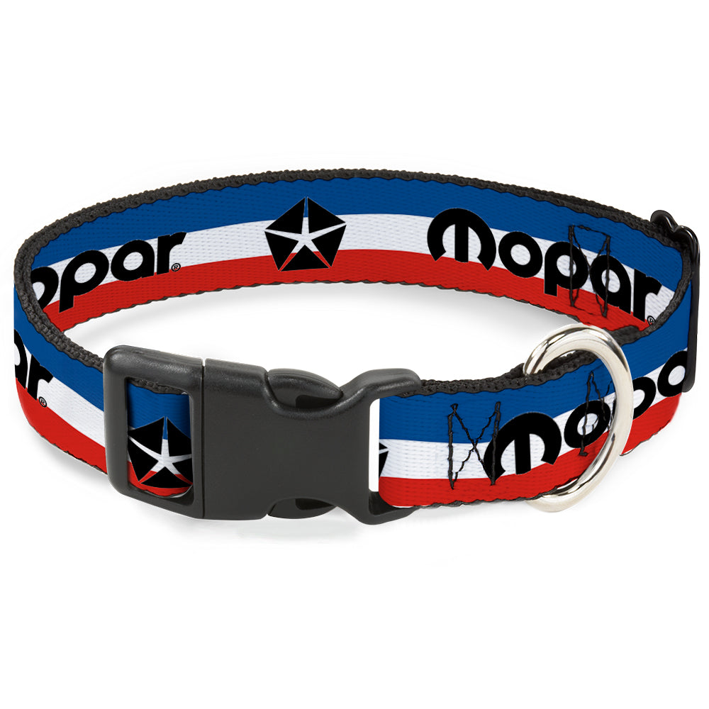 Chrysler & Mopar Stripe Red White & Blue Plastic Clip Collar