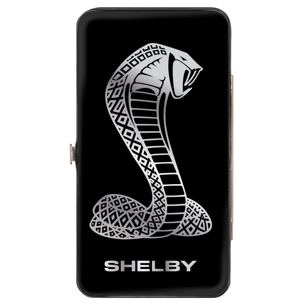 Shelby Super Snake Cobra Black & Silver Hinged Wallet