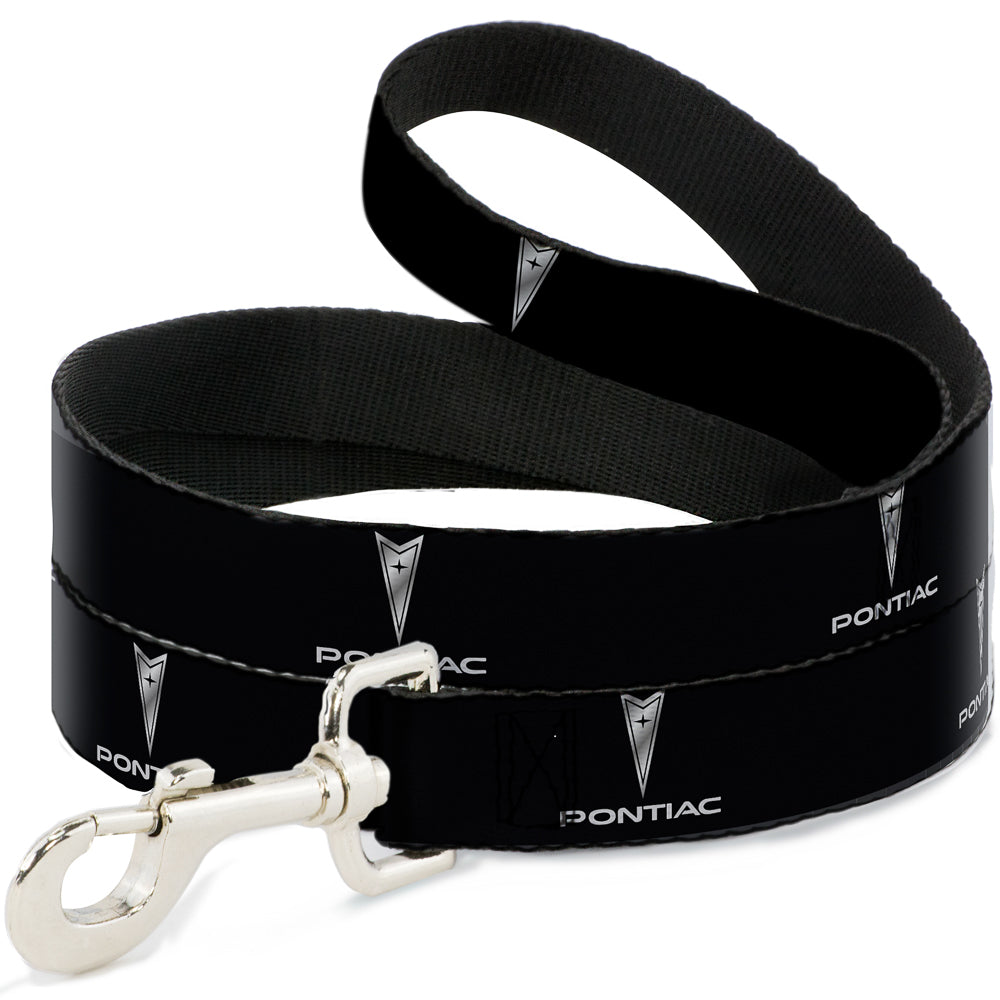 Pontiac Black & Silver Logo Dog Leash