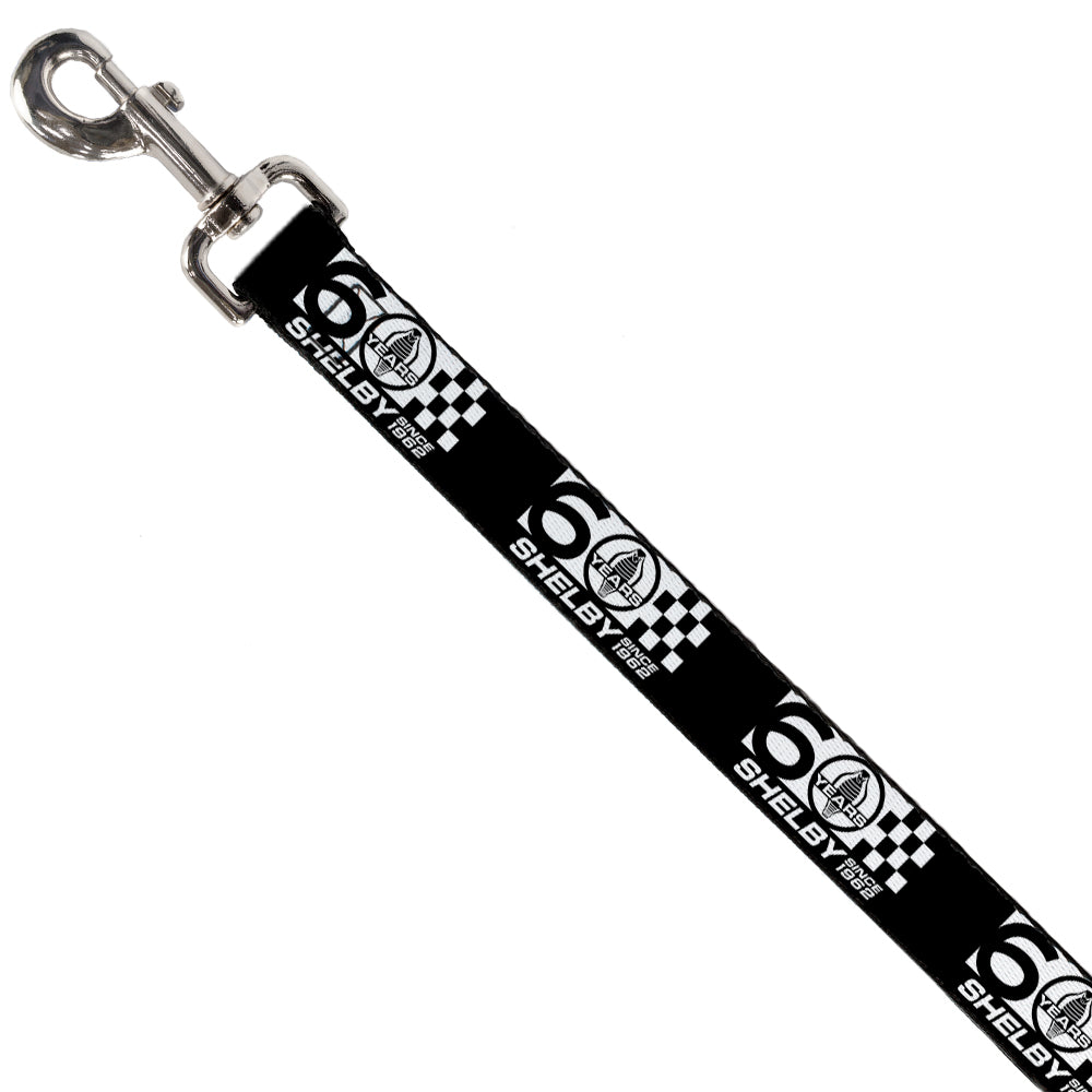 Shelby 60 Years Checkered Black & White Dog Leash