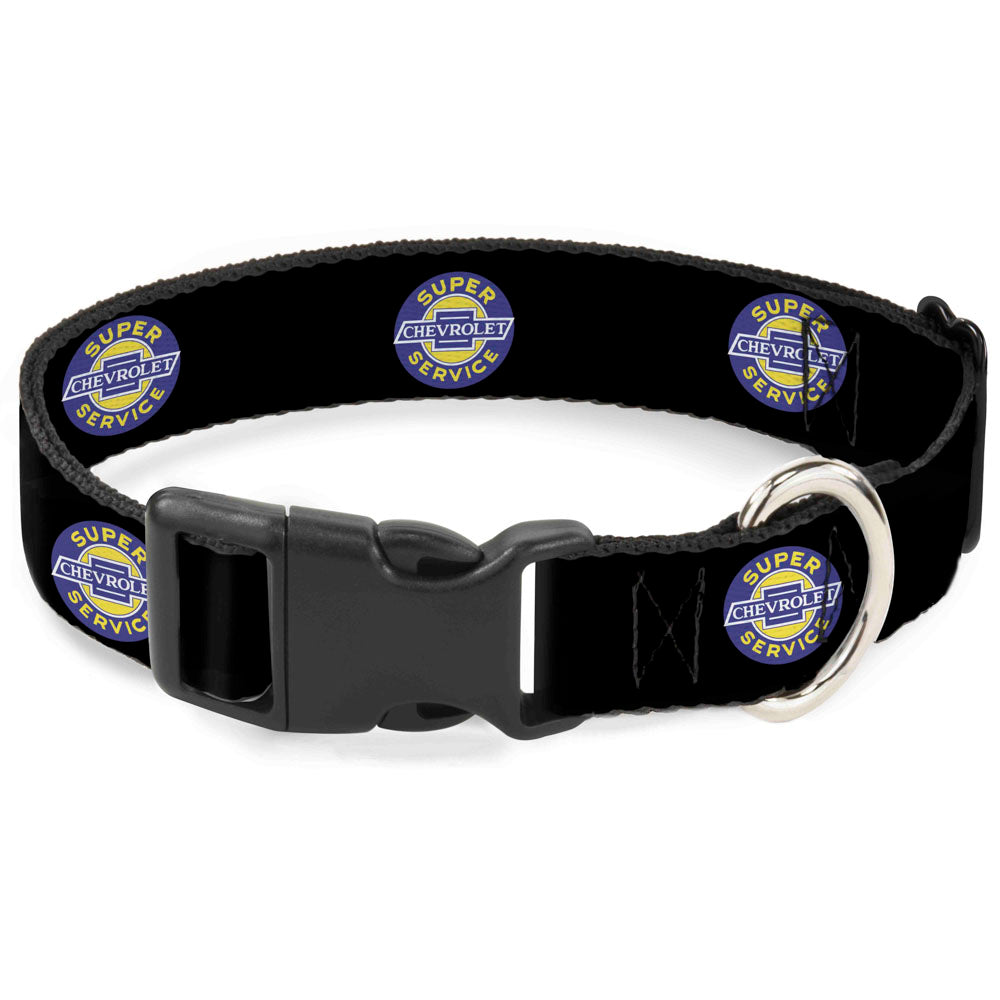 Chevrolet Super Service Logo Black Plastic Clip Collar