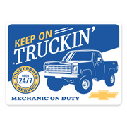 keep-on-truckin-chevy-trucks-sign-aluminum-sign