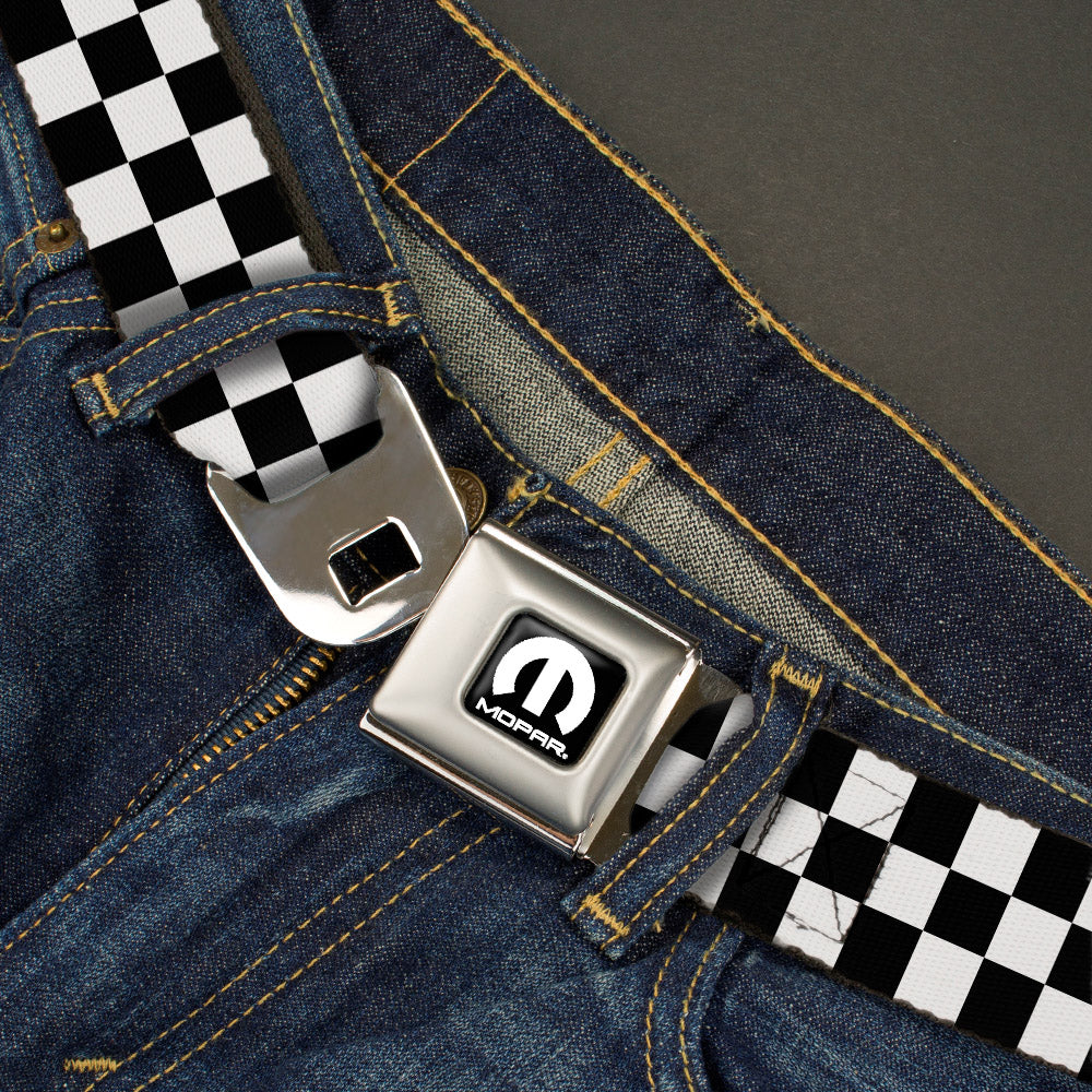 Mopar Black & White Checkered Seatbelt Belt