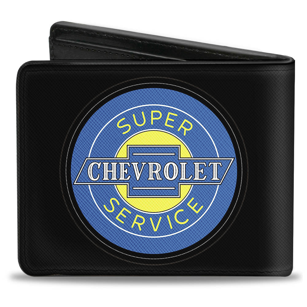 Chevrolet Super Service Logo Black Bi-Fold Wallet