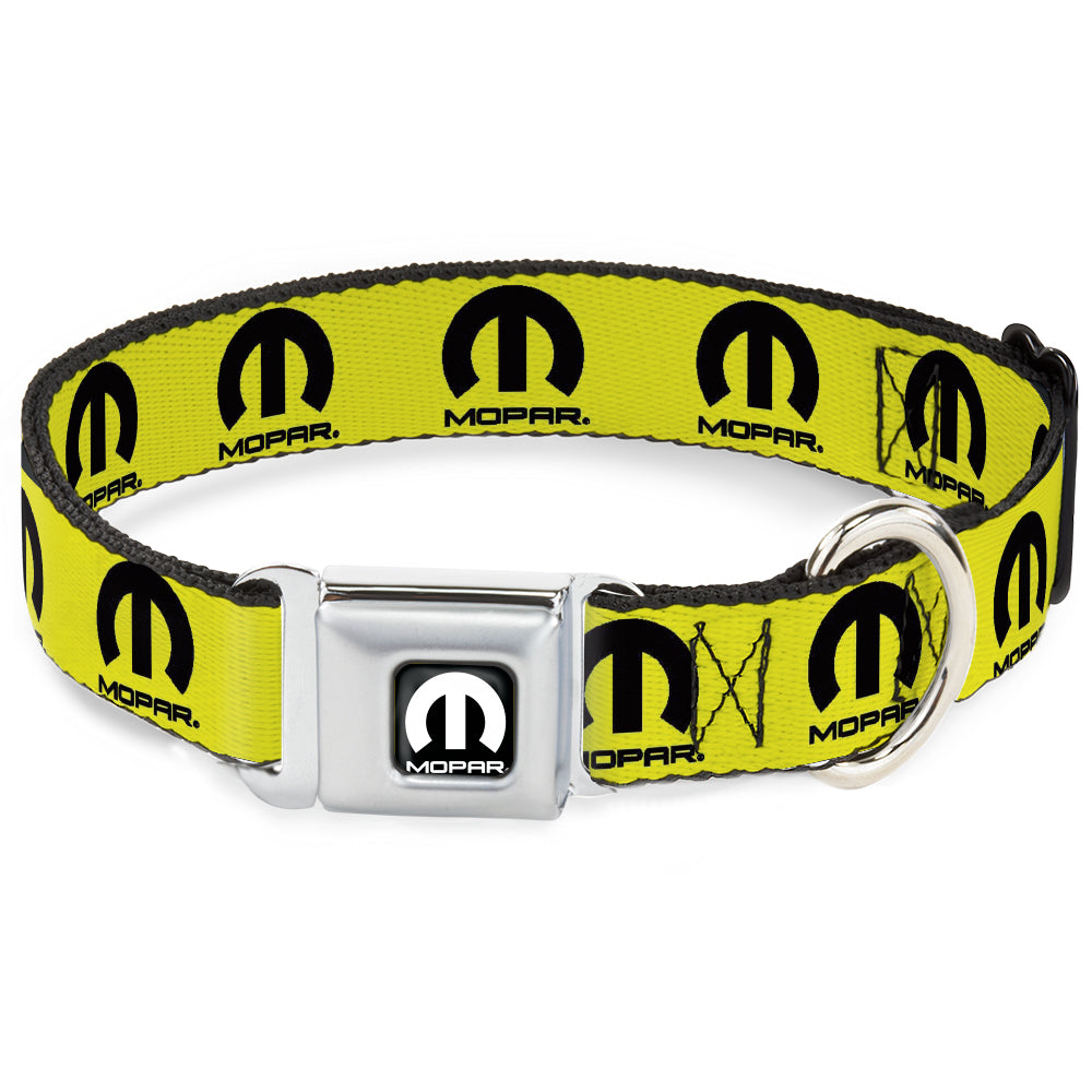 Mopar Logo Yellow Seatbelt Buckle Collar