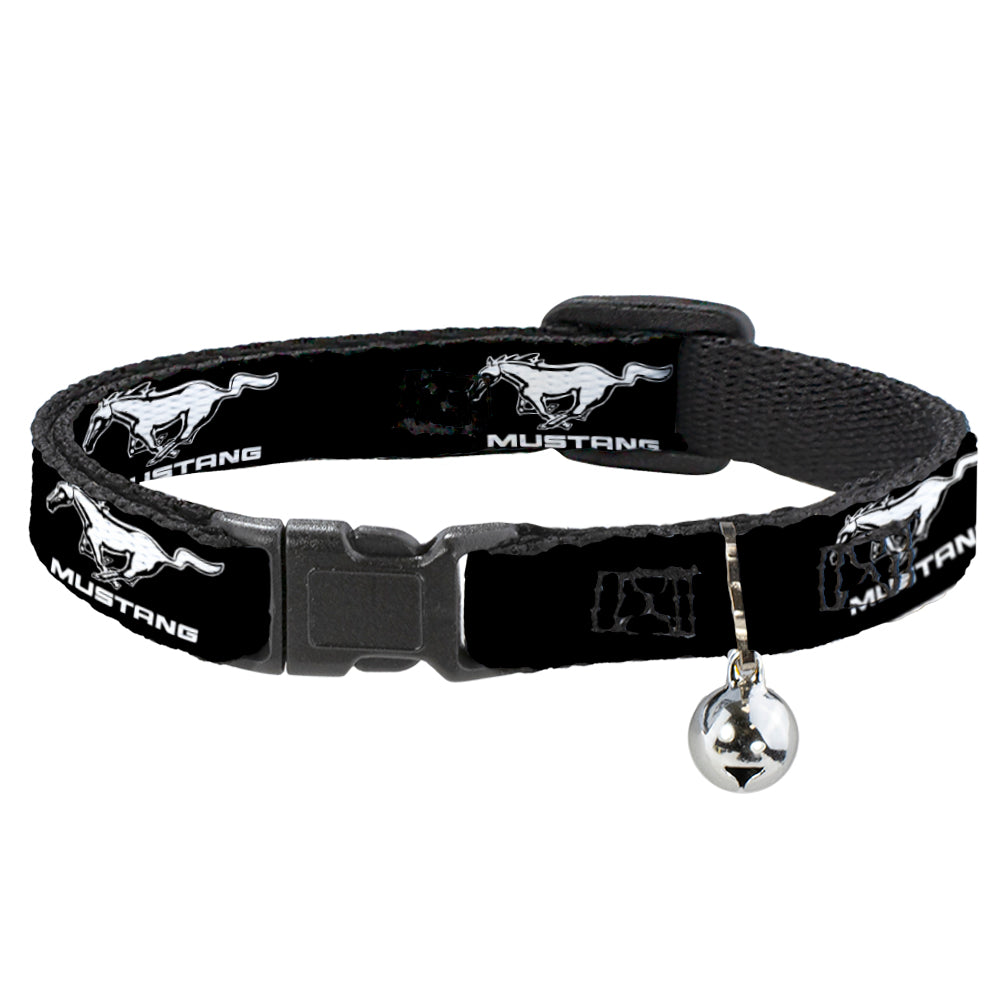 Ford Mustang Black & White Logo Breakaway Cat Collar