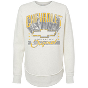 Ladies Chevrolet Marquee Oversized Crew Sweatshirt – Natural Heather