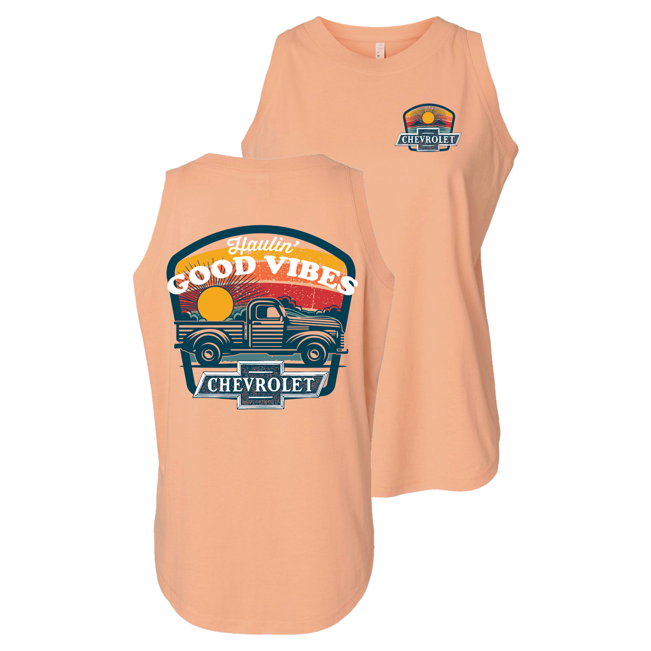 Ladies Haulin' Good Vibes Chevrolet Tank – Peachy