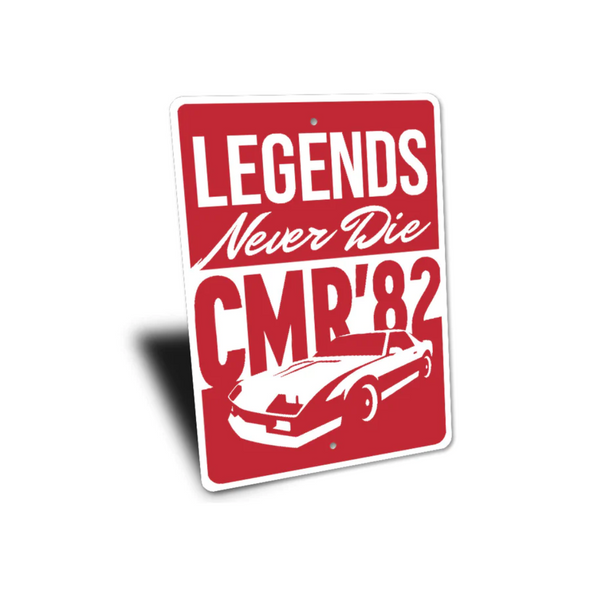 Legends Never Die Camaro '82 Sign - Aluminum Sign