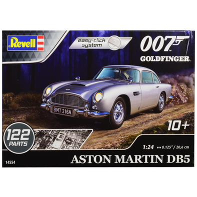 Level 2 Easy-Click Model Kit Aston Martin DB5 James Bond 007 "Goldfinger" (1964) Movie 1/24 Scale Model by Revell