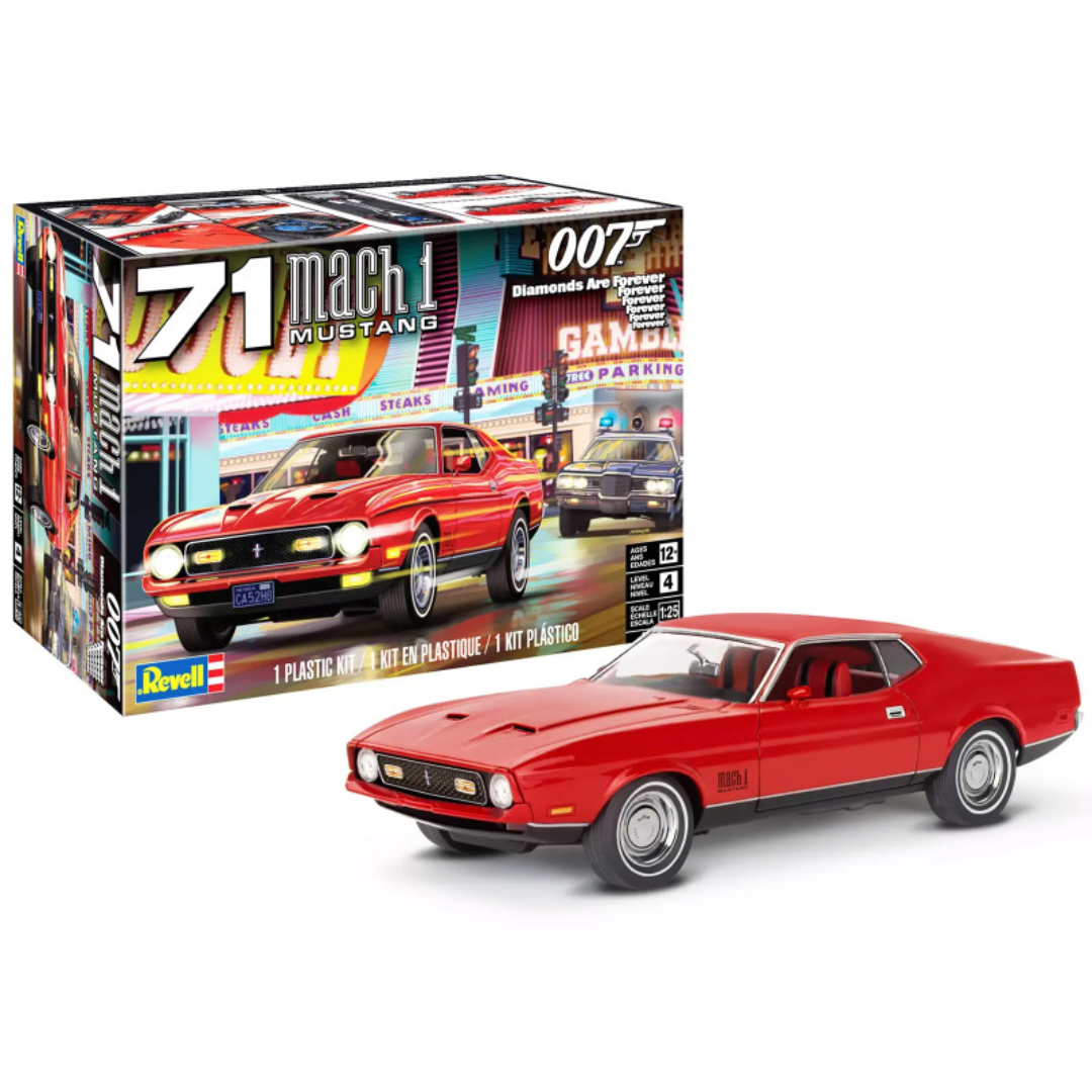 level-4-model-kit-1971-ford-mustang-mach-1-james-bond-007-diamonds-are-forever-1971-movie-1-25-scale-model-by-revell-14555-classic-auto-store-online