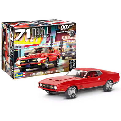 Level 4 Model Kit 1971 Ford Mustang Mach 1 James Bond 007 "Diamonds Are Forever" (1971) Movie 1/25 Scale Model by Revell
