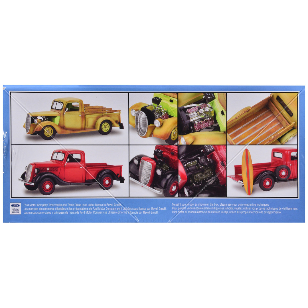 Level 5 Model Kit 1937 Ford Pickup Truck with Surfboard 2-in-1 Kit 1/25 Scale Model