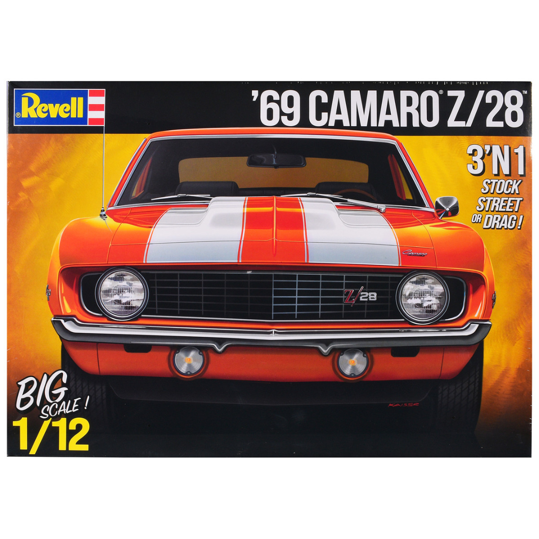 Level 5 Model Kit 1969 Chevrolet Camaro Z/28 3-in-1 Kit 1/12 Scale Model