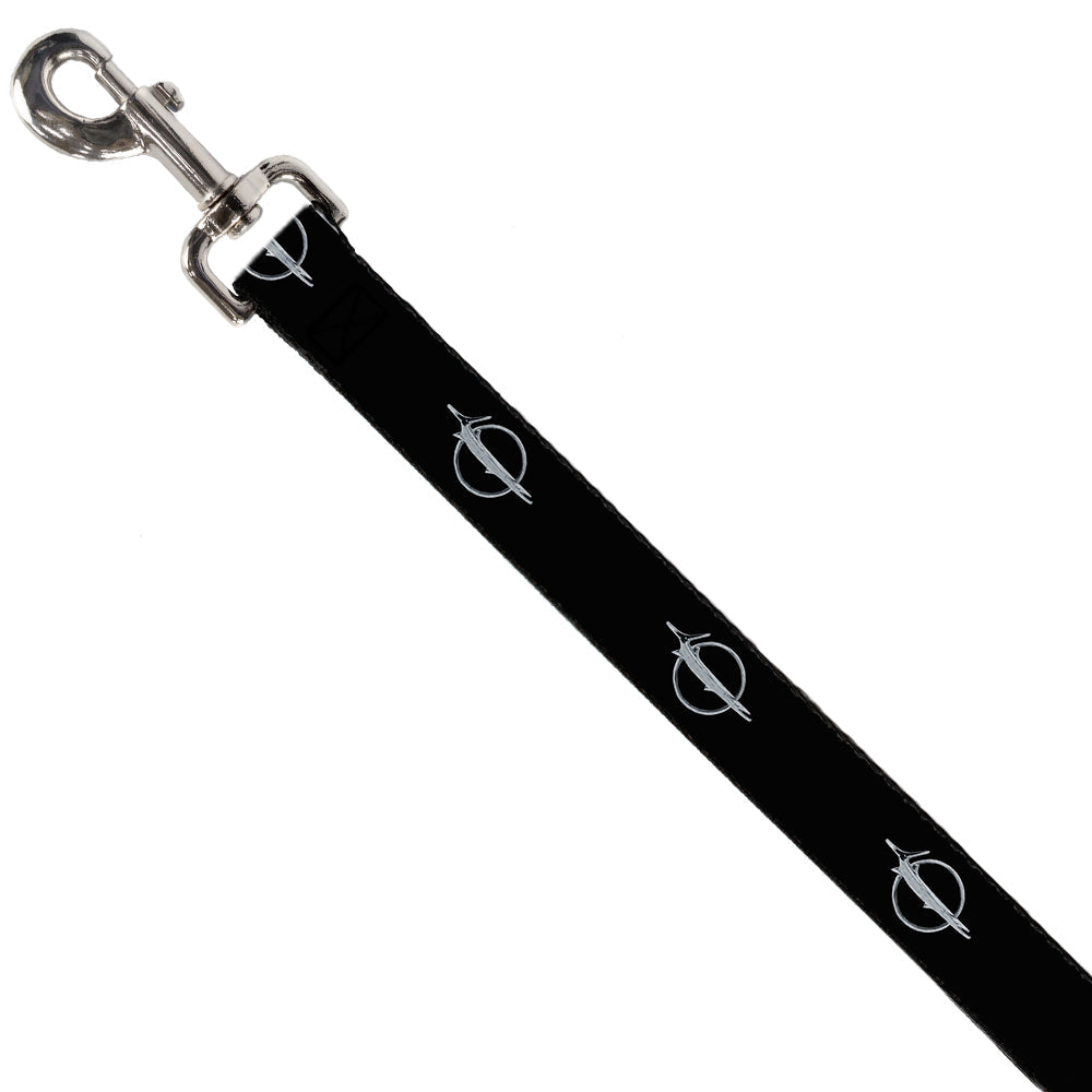 Plymouth Barracuda Emblem Black & Silver Dog Leash