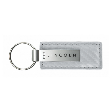 lincoln-carbon-fiber-leather-key-fob-in-white-40216-classic-auto-store-online