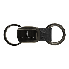 Lincoln Leather Tri-Ring Key Fob in Gun Metal