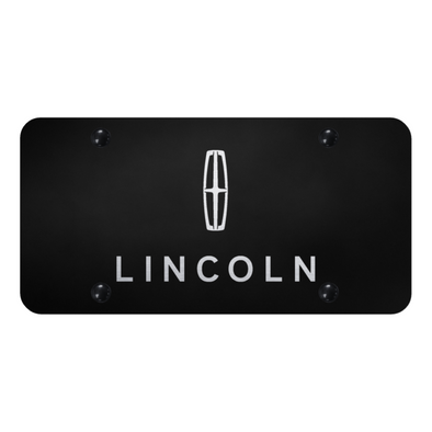 Lincoln License Plate - Laser Etched Black
