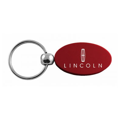 Lincoln Oval Key Fob in Burgundy