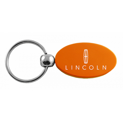 Lincoln Oval Key Fob in Orange