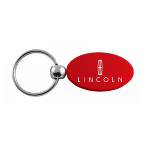 Lincoln Oval Key Fob in Red