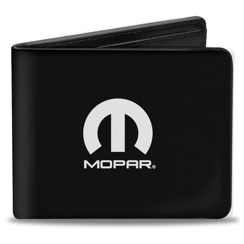 Mopar Logo Black & White Bi-Fold Wallet