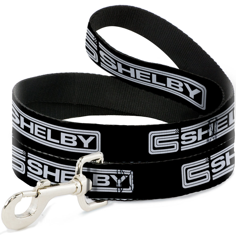 Carroll Shelby Racing Logo Black & White Dog Leash