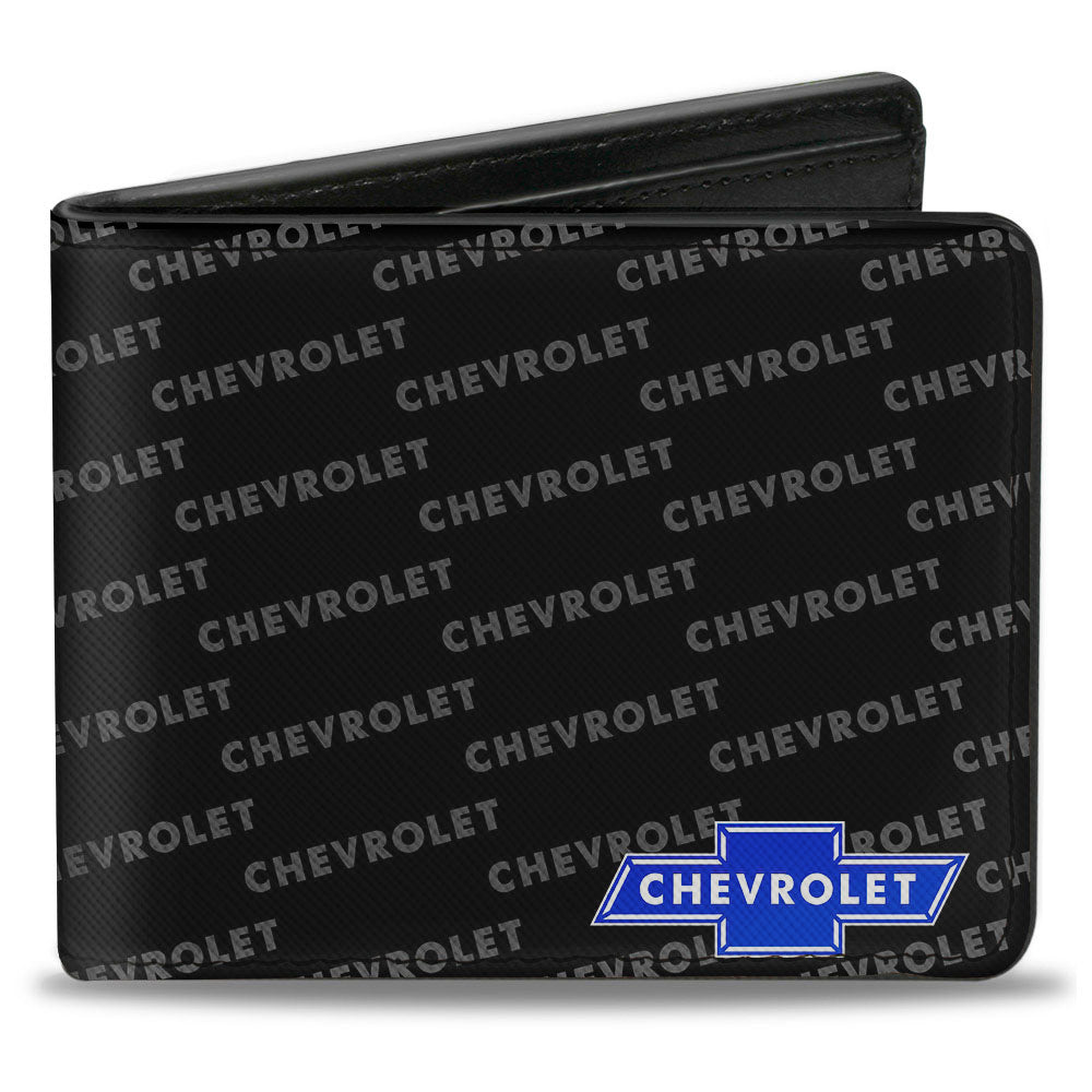 Chevy Bowtie With Diagonal Text Bi-Fold Wallet