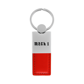 Mach 1 Duo Leather / Chrome Key Fob in Red