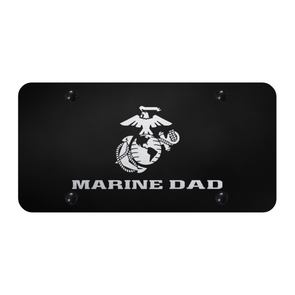 marine-dad-license-plate-laser-etched-black