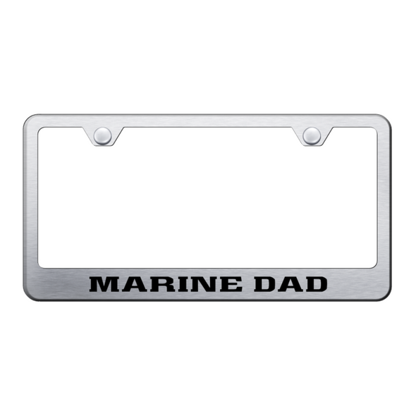marine-dad-stainless-steel-frame-laser-etched-brushed-40715-classic-auto-store-online