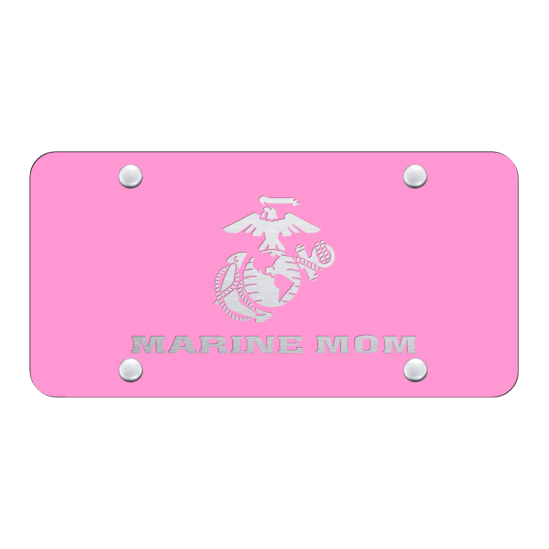 marine-mom-license-plate-laser-etched-pink