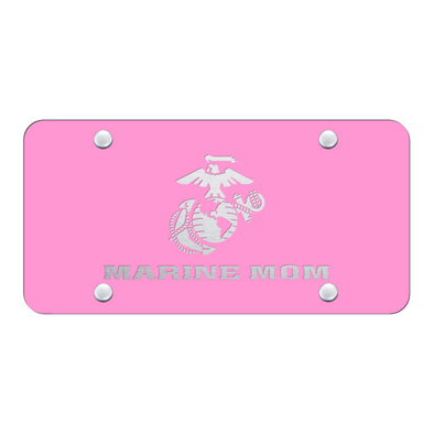 marine-mom-license-plate-laser-etched-pink