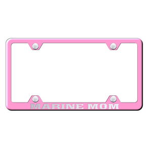 Marine Mom Steel Wide Body Frame - Laser Etched Pink