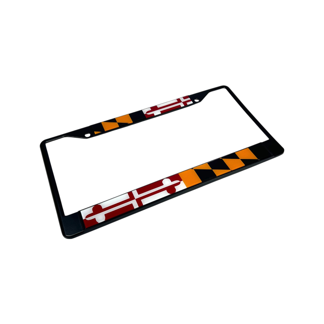 Maryland Flag Black License Plate Frame