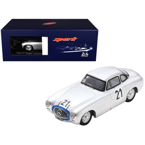 Mercedes-Benz 300 SL #21 Hermann Lang - Fritz Riess "Daimler-Benz A.G." Winner "24 Hours of Le Mans" (1952) with Acrylic Display Case 1/18 Model Car