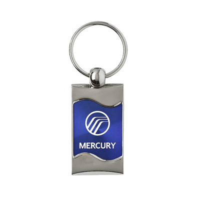 Mercury Rectangular Wave Key Fob in Blue
