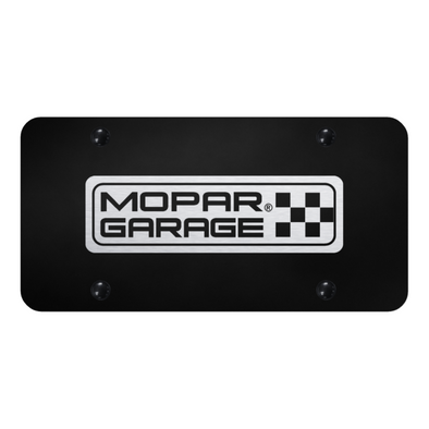 Mopar Garage License Plate - Laser Etched Black
